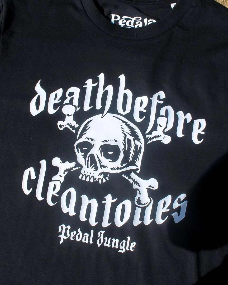 Death Before Clean Tones Organic Vegan T-shirt Black - Image 2