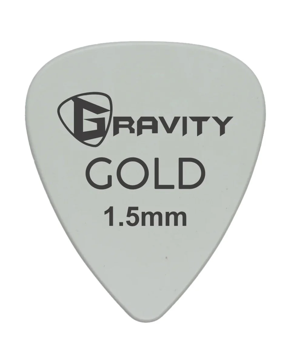 Gravity Picks Coloured Gold Series Plectrum Grey - Image 4