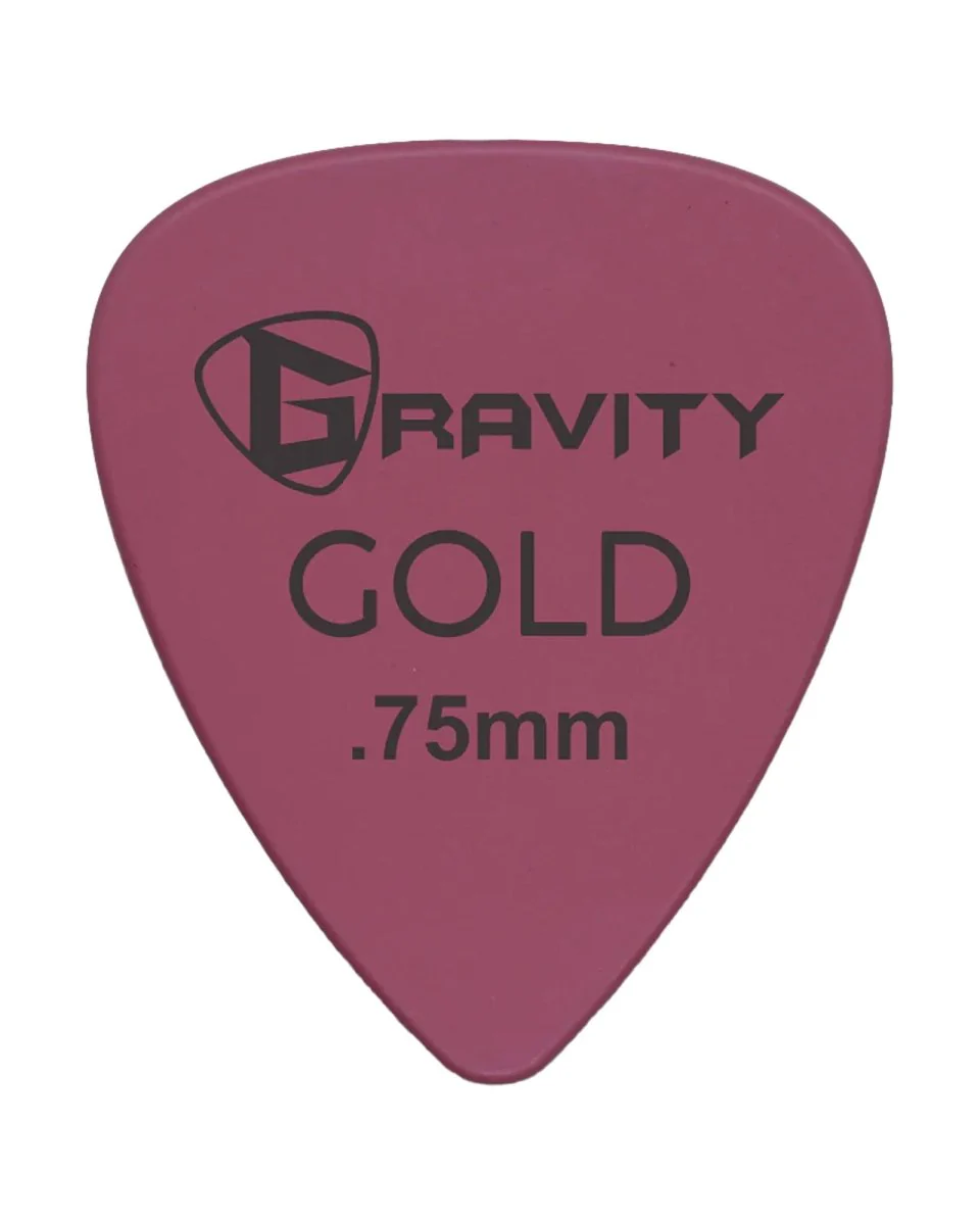 Gravity Picks Coloured Gold Series Plectrum Pink