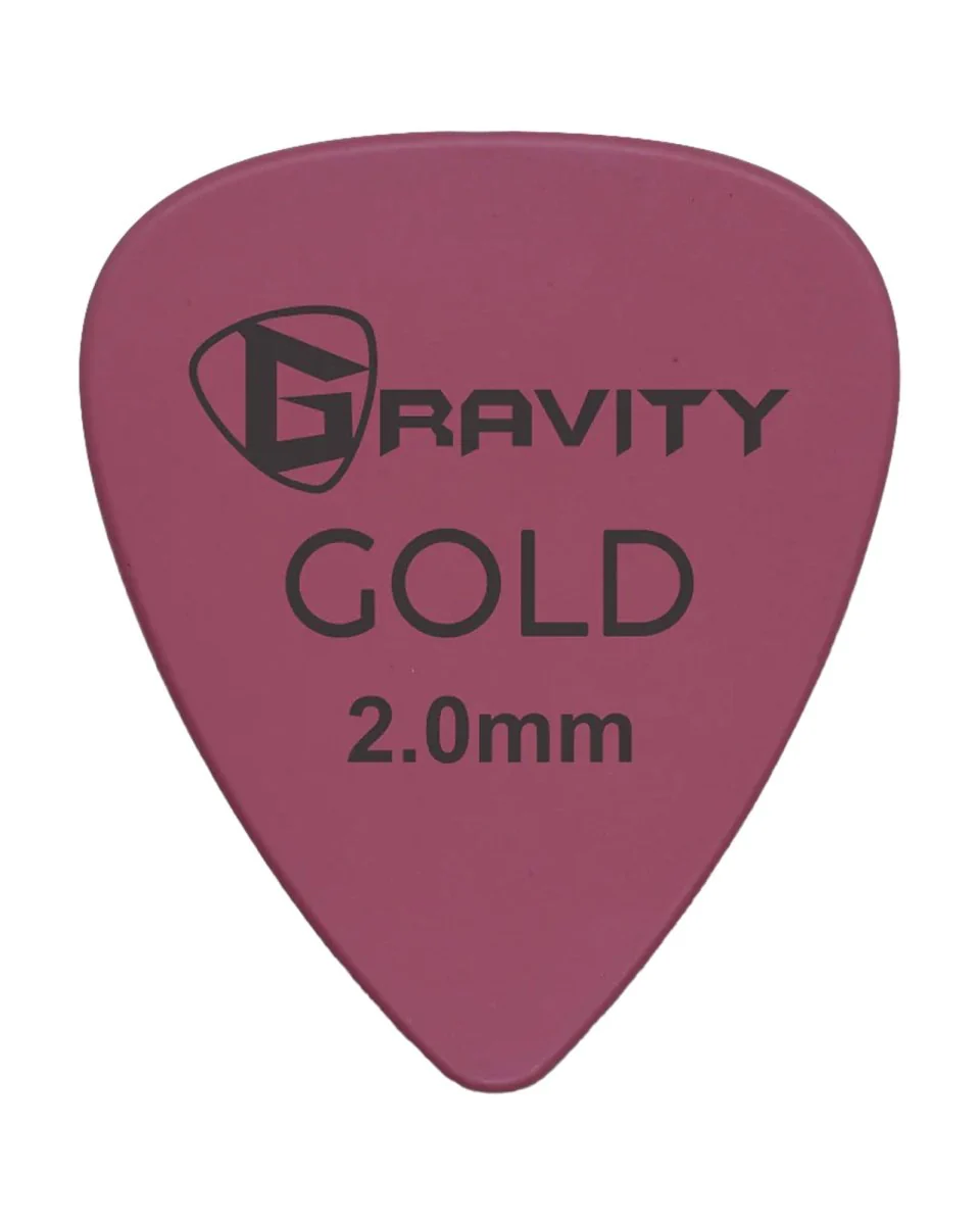 Gravity Picks Coloured Gold Series Plectrum Pink - Image 2