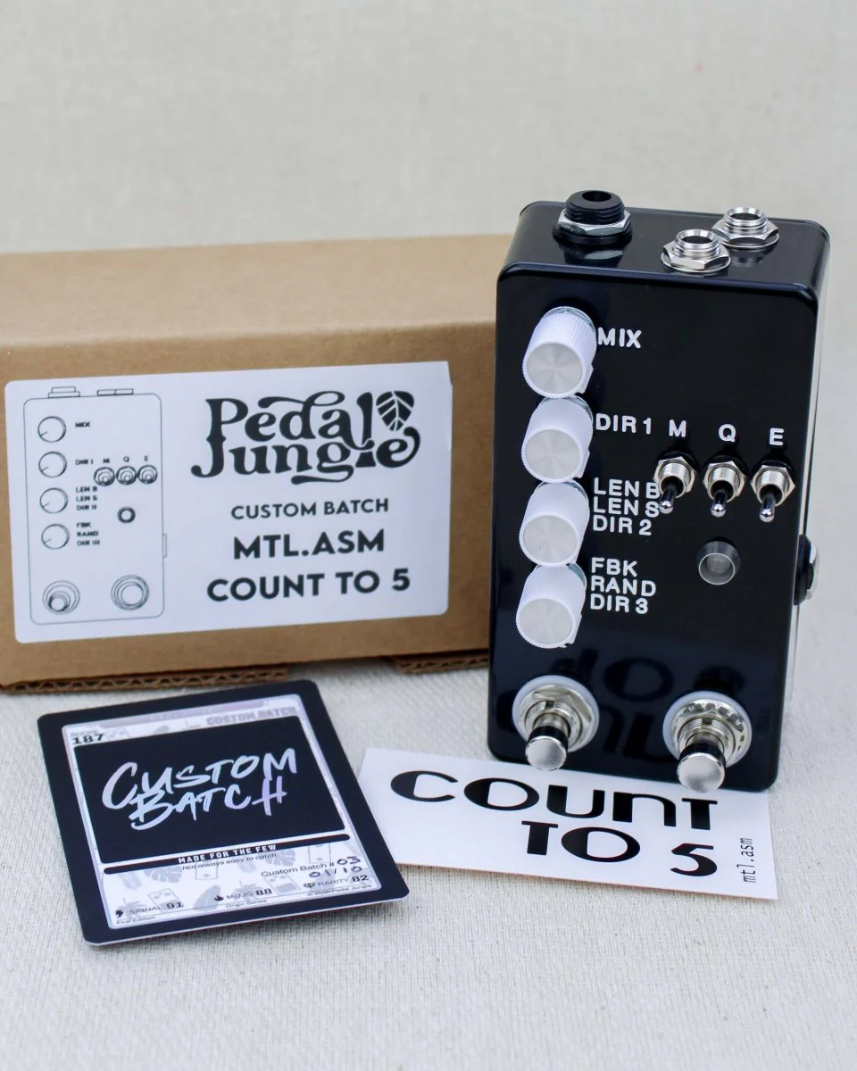 Montreal Assembly Count to 5 Delay Sampler Black/White FX Pedal [Custom Batch #005] - Image 3