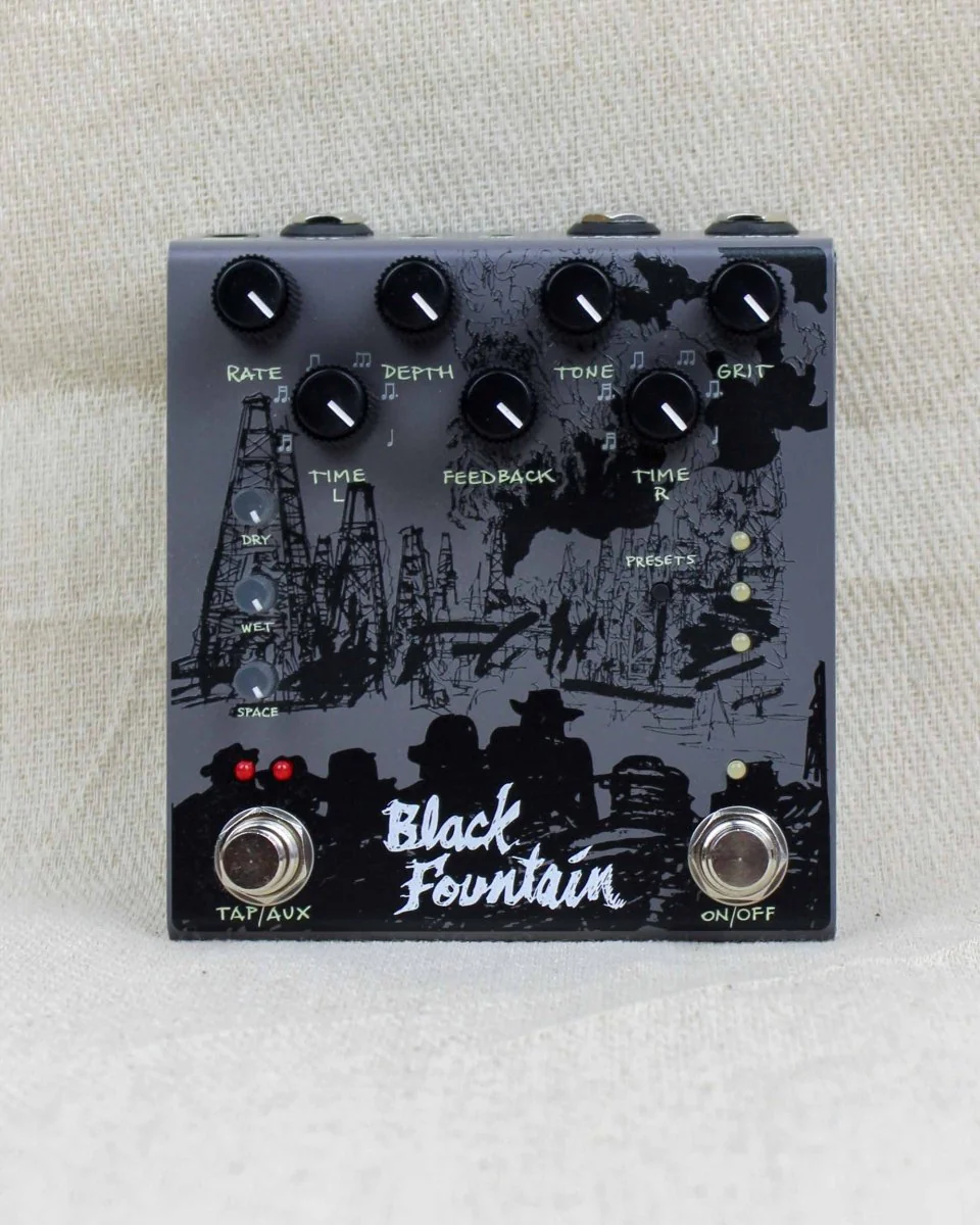 Old Blood Noise Endeavors Black Fountain Stereo Delay FX Pedal [Slate] - Image 9