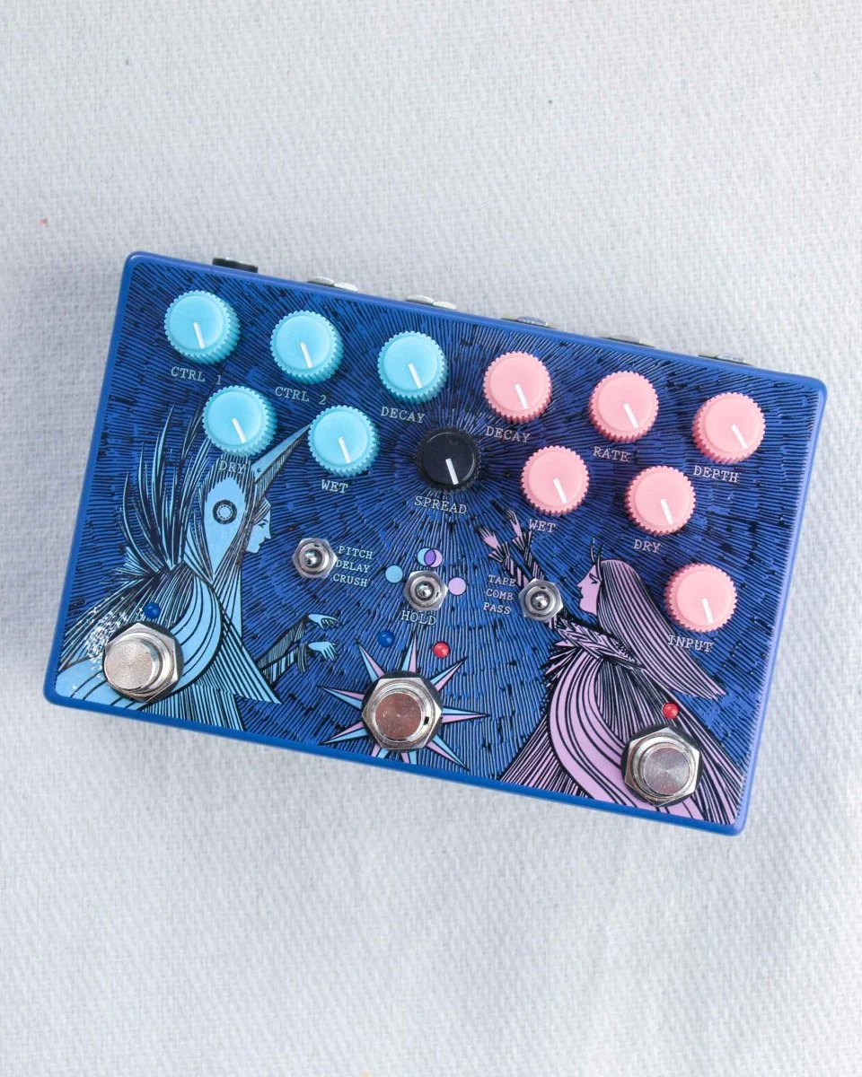 Old Blood Noise Endeavors Dark Light Dual Reverb FX Pedal [Blueberry Dusk] - Image 3