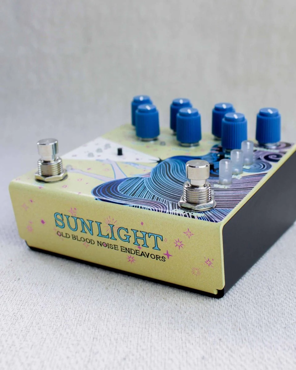 Old Blood Noise Endeavors Sunlight Stereo Modulated Reverb FX Pedal [Yellow] - Image 3
