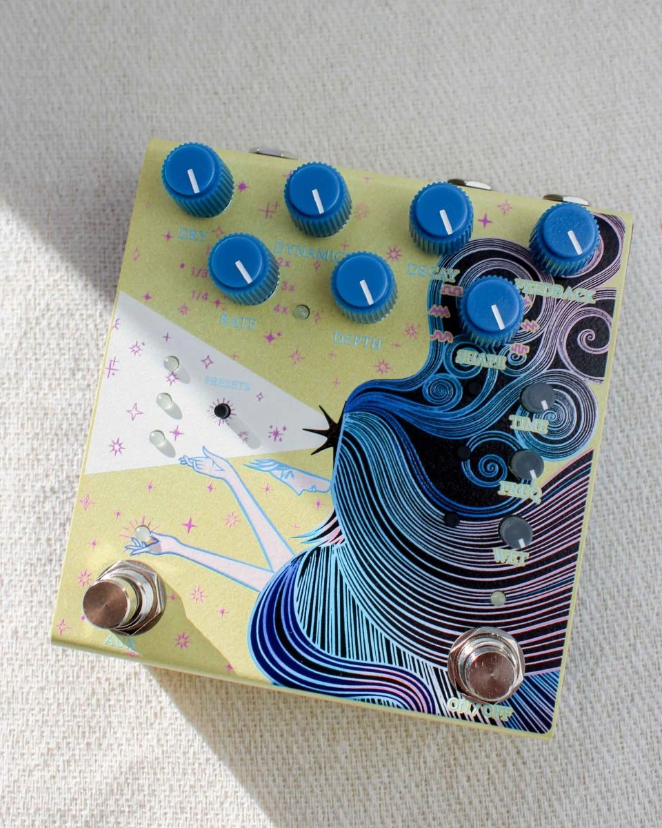 Old Blood Noise Endeavors Sunlight Stereo Modulated Reverb FX Pedal [Yellow] - Image 4
