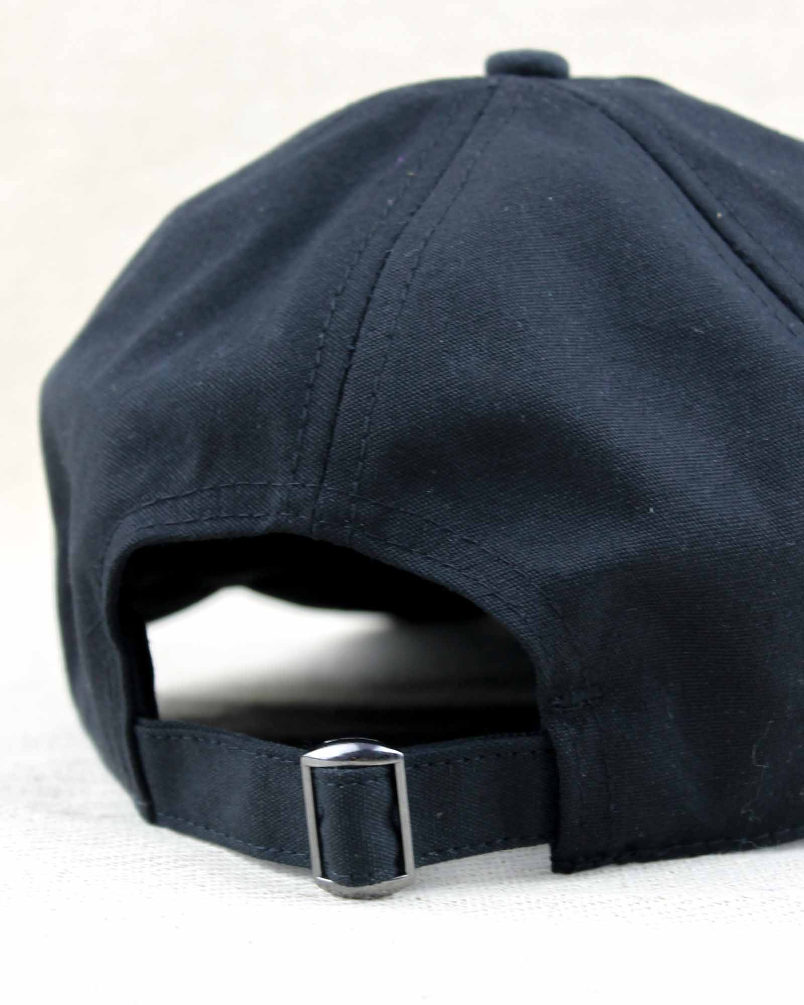Pedal Jungle Organic Cotton Embroidered 6 Panel Cap Black - Image 3