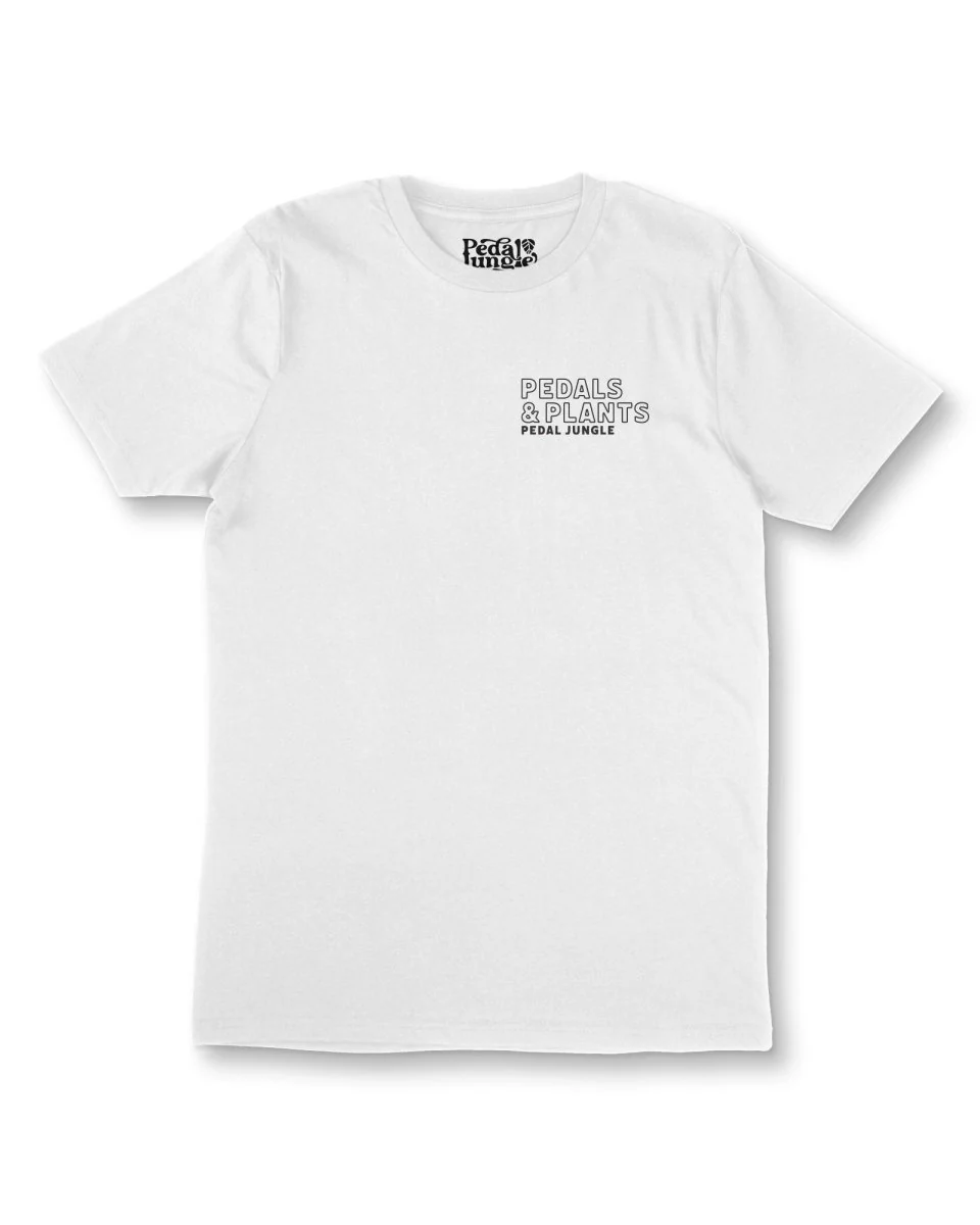 Pedals & Plants Are My Therapy Organic Vegan T-shirt White - Image 7