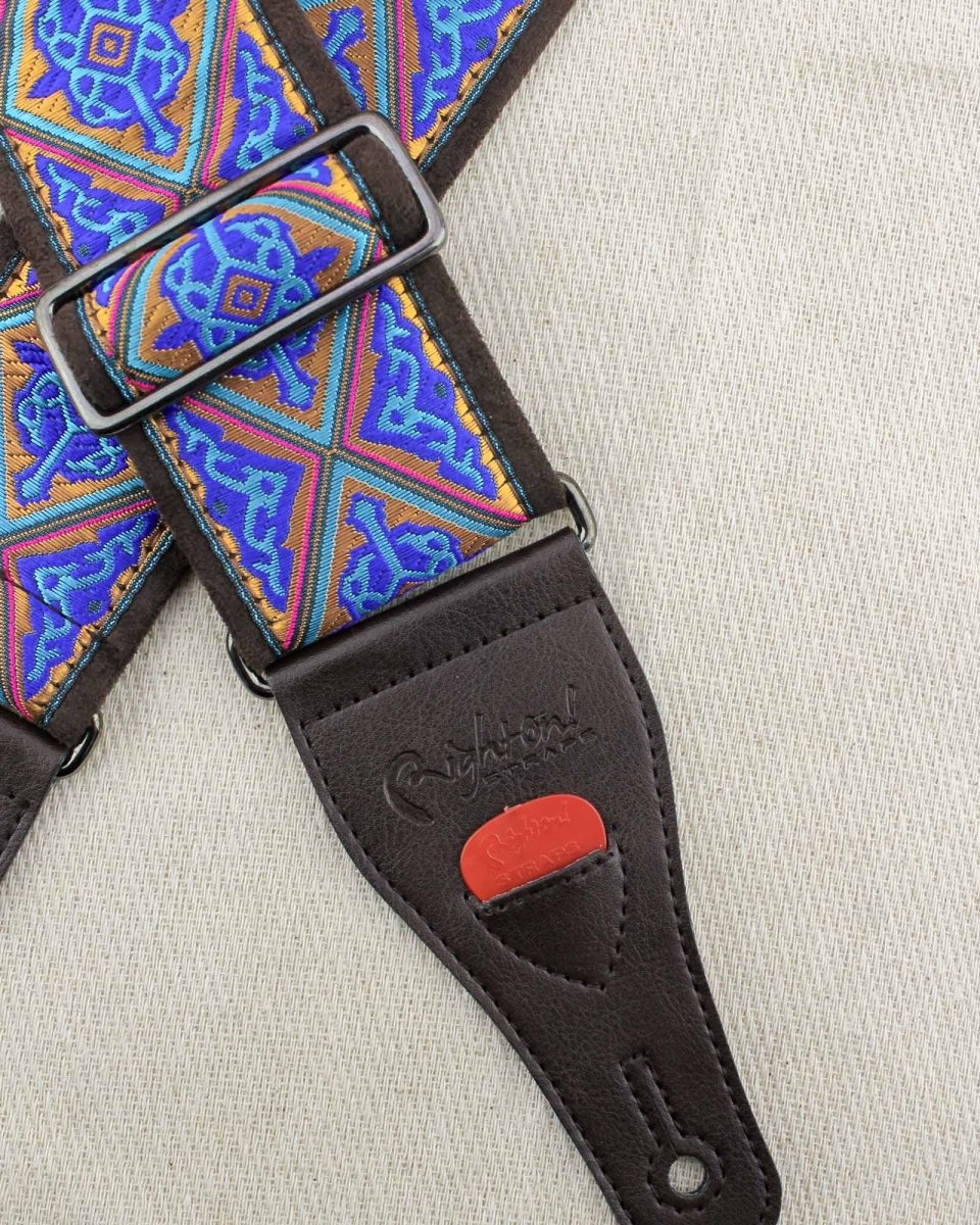Right On! Straps Hafa Blue Vegan Guitar Strap - Image 3