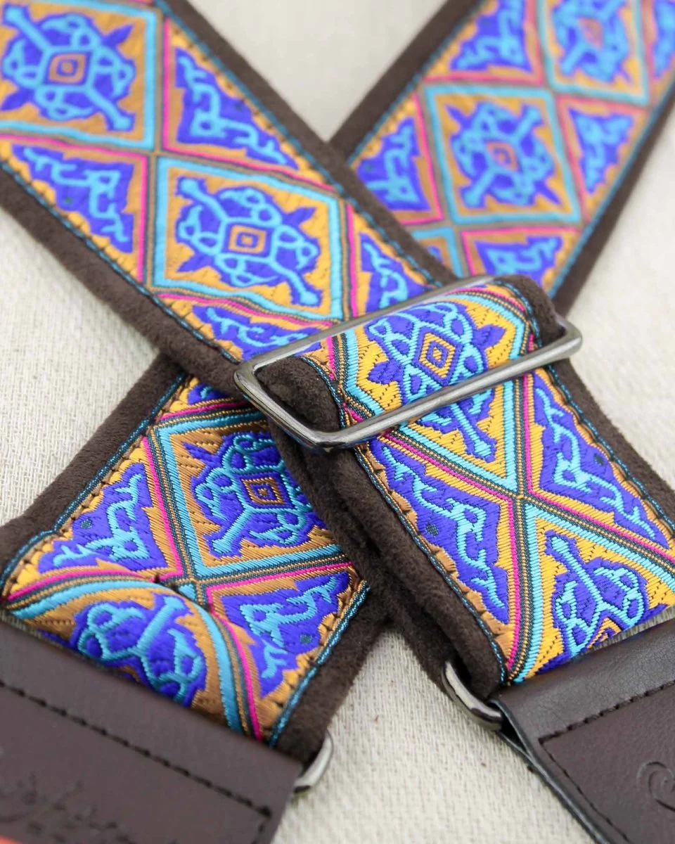 Right On! Straps Hafa Blue Vegan Guitar Strap - Image 4