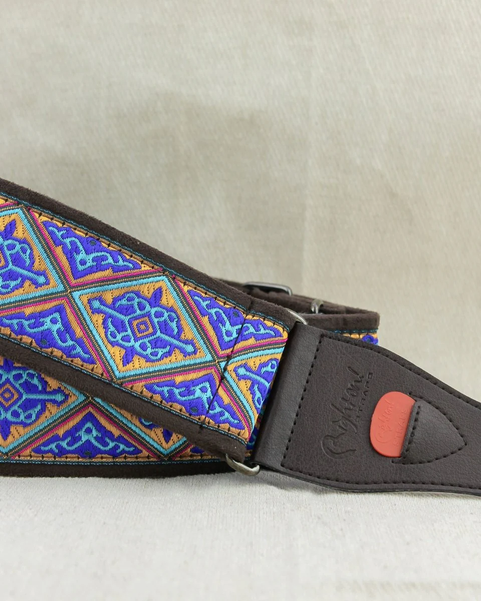 Right On! Straps Hafa Blue Vegan Guitar Strap - Image 5