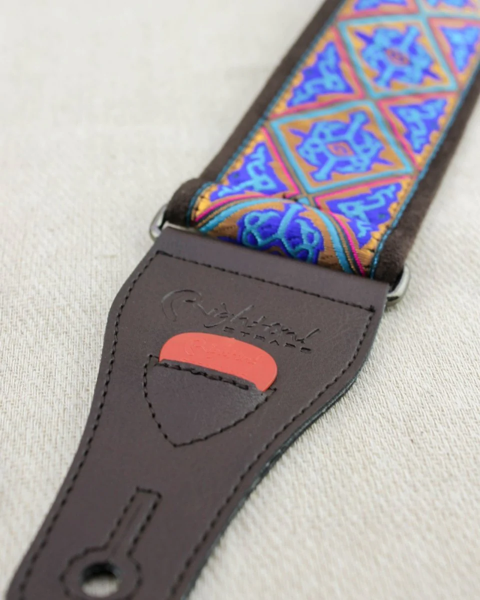 Right On! Straps Hafa Blue Vegan Guitar Strap - Image 8