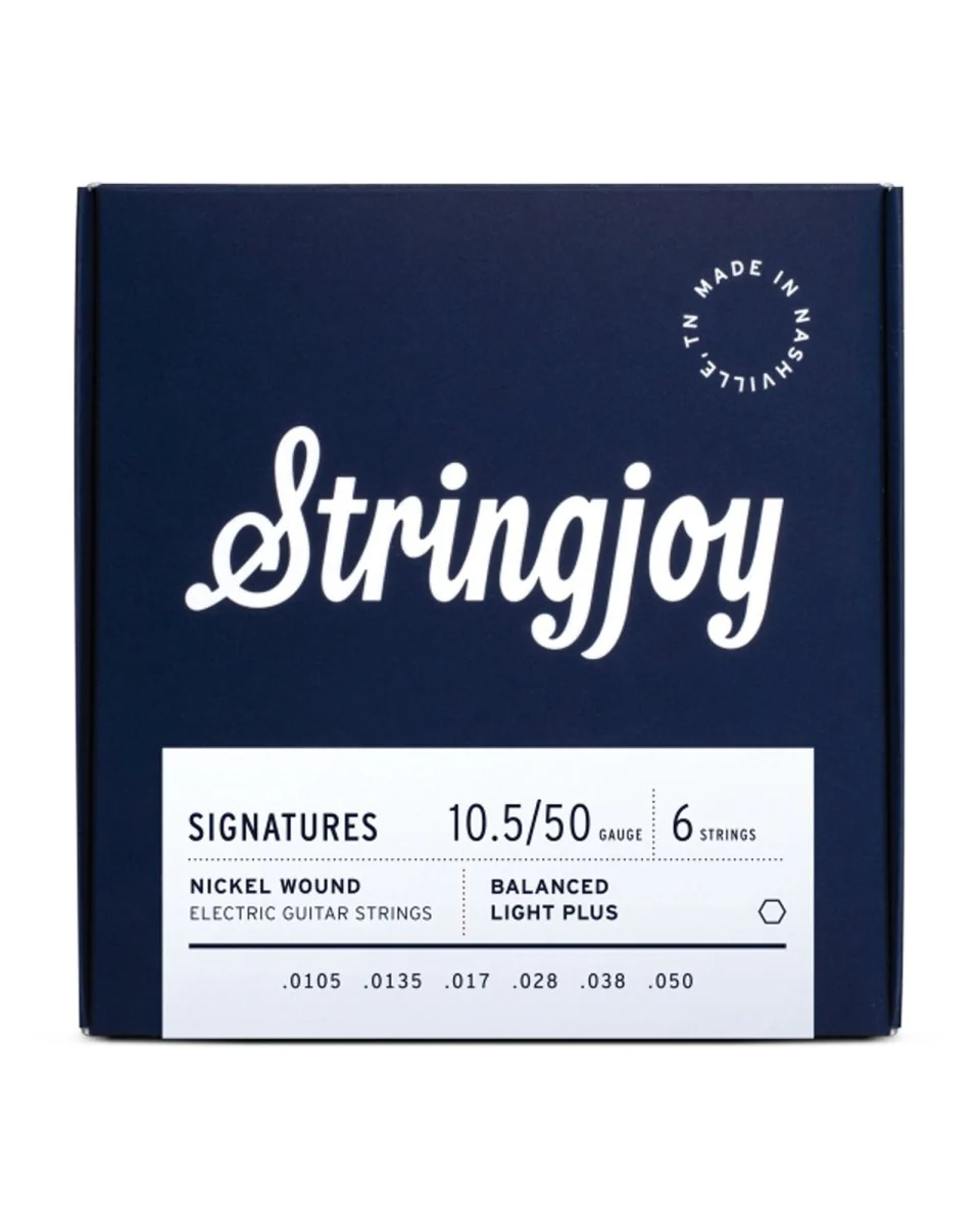 Stringjoy Signatures Nickel Wound Electric Guitar Strings Balanced Light Plus Gauge (10.5-50)